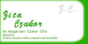 zita czukor business card